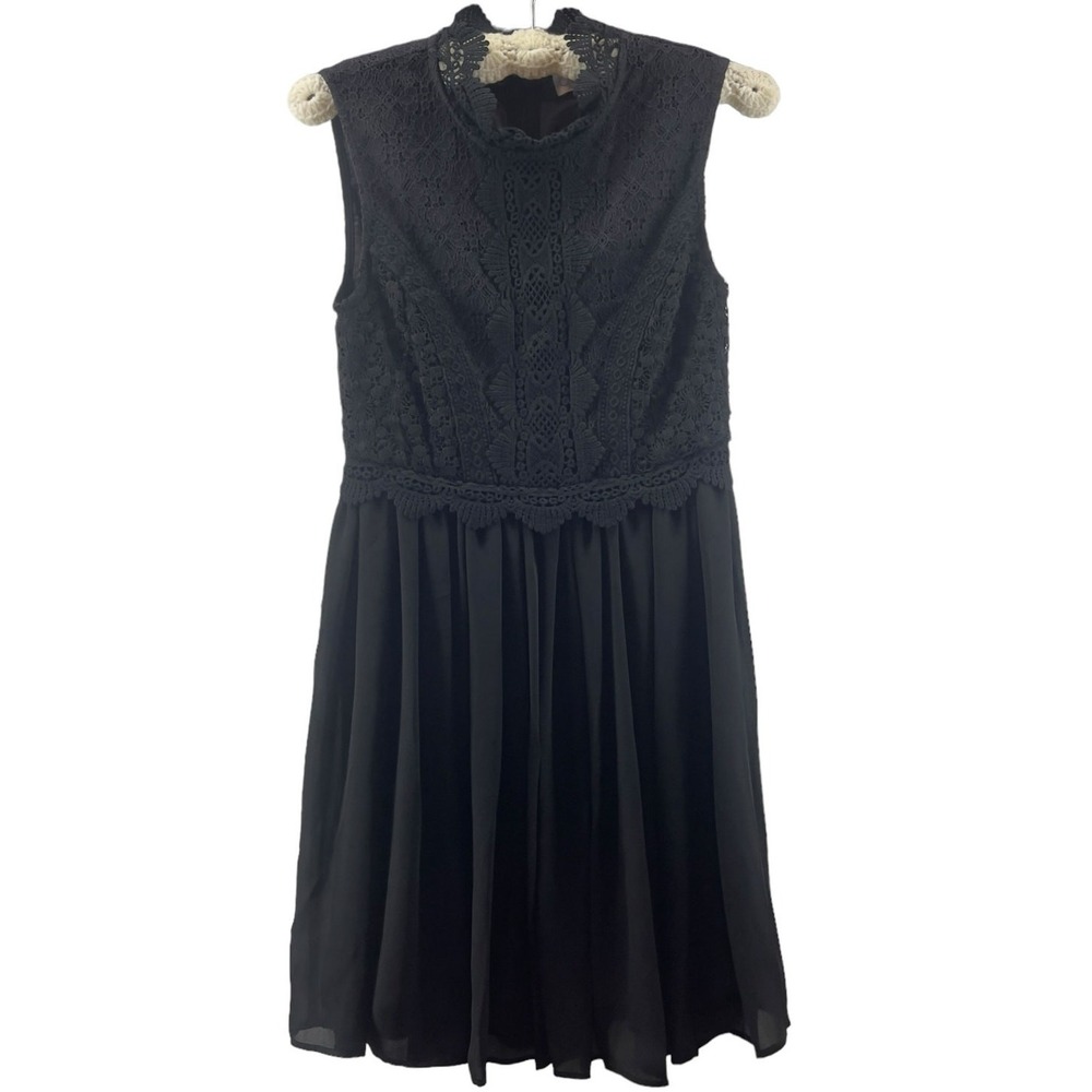 Black Lace Babydoll Cocktail Dress Womens Small Devlin Emile New With Tags